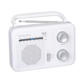   Trevi RA 7F64 White Hordozható 2 sávos rádió, teleszkópos antennával és fej/fülhallgató kimenettel