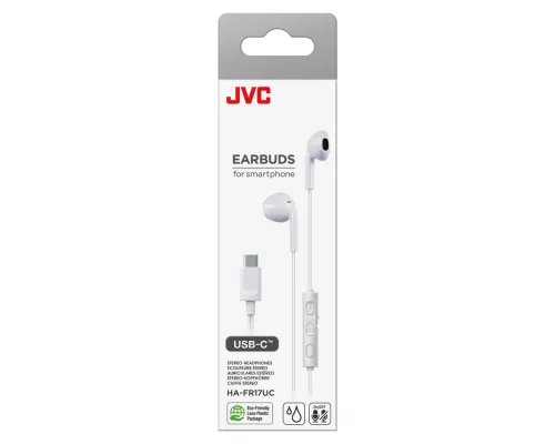 JVC HA-FR17UCWU USB-C fülhallgató kábeles vezérlővel és mikrofonnal