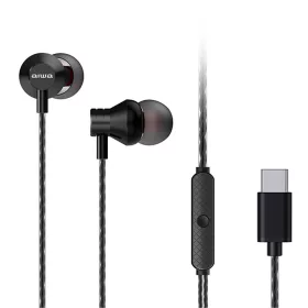   Aiwa ESTM-50USB-C/BK Prémium hangminőségű fülhallgató USB-C csatlakozással, Hyperbass mély