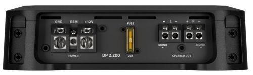 Hertz DP 2.200 Dieci Power kompakt D osztályú 2/1 csatornás erősítő, akár a gyári fejegységhez