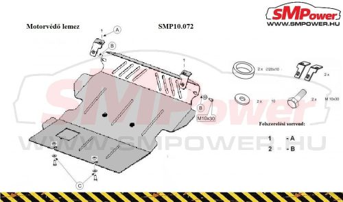 Hyundai Terracan, (4WD) 2001 - 2007 - Motorvédő lemez - SMP10.072