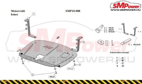 Hyundai Elantra 2010 - 2015 - Motorvédő lemez - SMP10.088