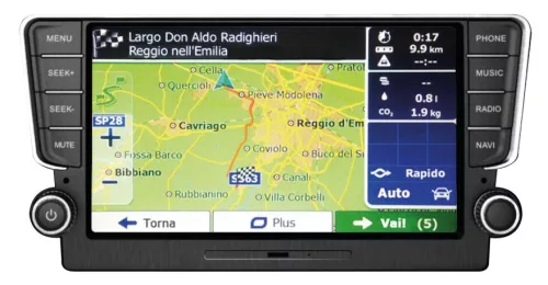 Phonocar VM106 Professzionális 2 DIN 8" multimédiás autós központ GPS-szel, érintőképernyővel, Golf 7-hez