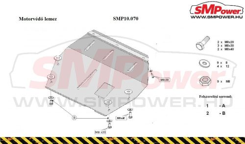 Hyundai Santa Fe, CRDi (4x4), 2001-2006 - Motorvédő lemez - SMP10.070