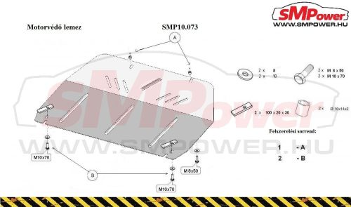 Hyundai Tucson 2004 - 2015 Allroad, 2004 - 2015 - Motorvédő lemez - SMP10.073K