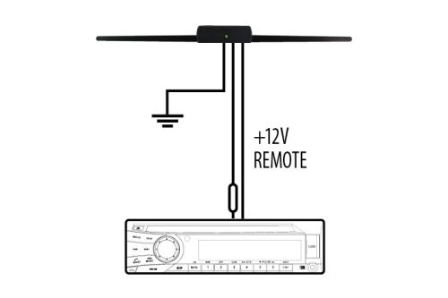 Phonocar 08010 Szélvédőre Szerelhető, Erősített, univerzális AM/FM Antenna