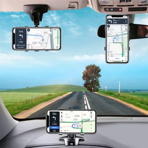 Autós telefontartó műszerfalra - kormány mögé, 360º-ban elforgatható94