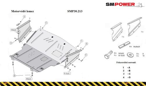 Nissan Interstar 1998-2010 - Motorvédő lemez - SMP30.213