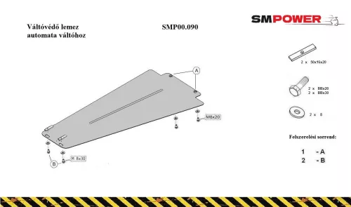 Mercedes C-Classe, W203, 2.0, 2000-2007 Váltóvédő lemez AUTOMATA váltóhoz - SMP00.090