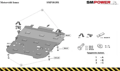 Peugeot 5008 2017- Motorvédő lemez - SMP18.201