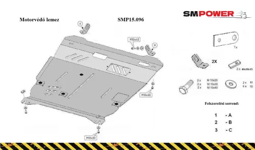 Mitsubishi Lancer 2007-2017  Motorvédő lemez - SMP15.096