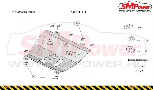 Nissan X-Trail, 2007-2013  Motorvédő lemez - SMP16.111