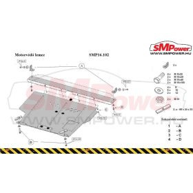 Nissan Almera Tino, 2000-2006 Motorvédő lemez - SMP16.102