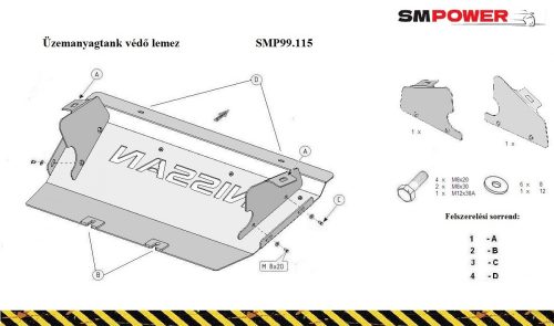 Nissan Pathfinder D4, 4WD, 2005-2015 - Hűtővédő lemez - SMP99.115K