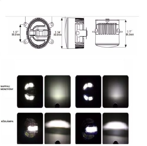 SMP DRL 201 - LED nappali menetfény és ködlámpa szett