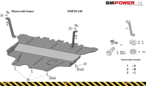 Volkswagen T- ROC, 2017 manuális - Motorvédő lemez - SMP30.145