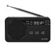 Aiwa RS-77PLL/BK Digitális FM PLL Rádió RDS Funkcióval és MP3 Lejátszással, fekete színben