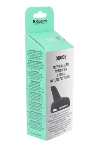 Phonocar 08008 AM/FM erősítővel ellátott, cápauszony kialakítású tetőantenna