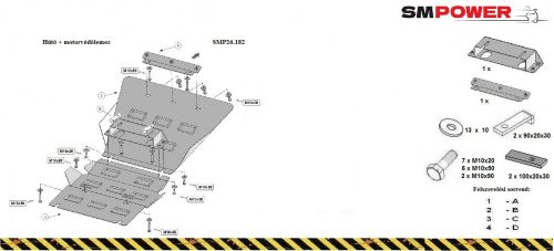 Toyota Land Cruiser J100 1998-2008 - Hűtő és motorvédő lemez - SMP26.182
