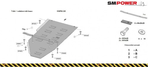 Toyota Land Cruiser J100 1998-2008 - Váltó és reduktorvédő lemez - SMP00.182