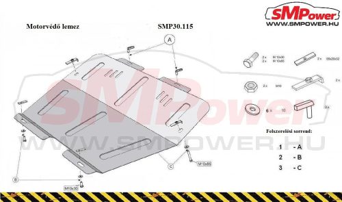 Opel Zafira, 1999-2011 - Motorvédő lemez - SMP30.115K