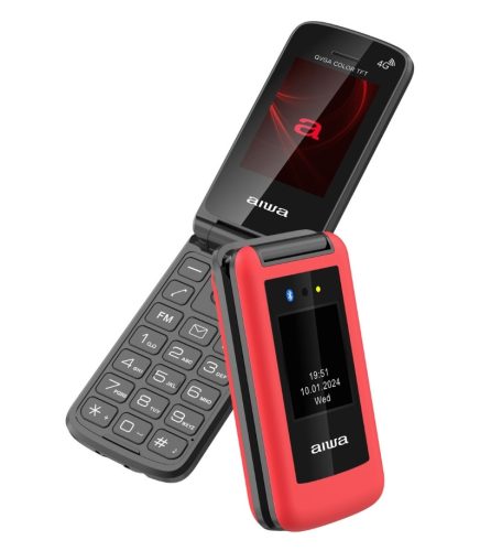 Aiwa FP-30-4G/RD Kettős SIM kártya fogadására képes 4G telefon - Egyszerűség, Megbízhatóság, Funkcionalitás!