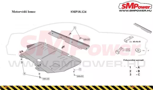 Peugeot 206, 1998-2012 Motorvédő lemez - SMP18.124