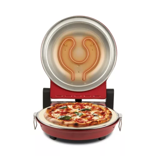 Girmi FP50 Forno Elettrico házi pizza sütő piros színben, 4 perc alatt, 31cm-es pizza