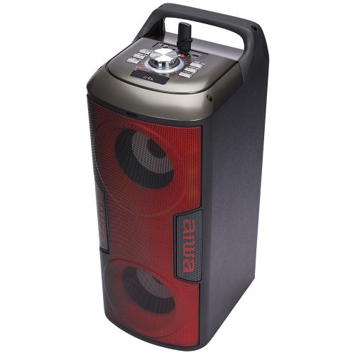 Aiwa KBTUS-100 nagyteljesítményű, 180W hordozható party hangszóró, erőteljes hangzással és látványos RGB világítással