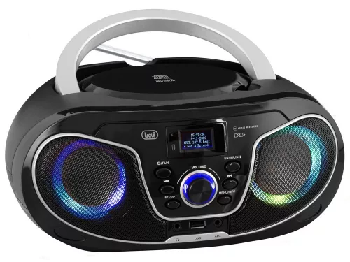 Trevi CMP 588 DAB Hordozható Boombox Sztereó CD-lejátszó, DAB/DAB+, FM rádióval, USB, Bluetooth, AUX-IN