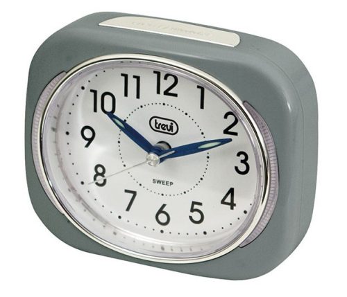 Trevi SL 3040 LED háttérvilágítású ébresztőóra, csendes SWEEP mechanika, fokozatos ébresztés, szürke színben