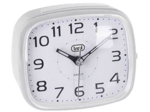 Trevi SL 3054 kvarc ébresztőóra LED megvilágítással, elektronikus ébresztéssel és halk SWEEP működéssel, fehér színben