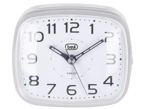 Trevi SL 3054 kvarc ébresztőóra LED megvilágítással, elektronikus ébresztéssel és halk SWEEP működéssel, fehér színben