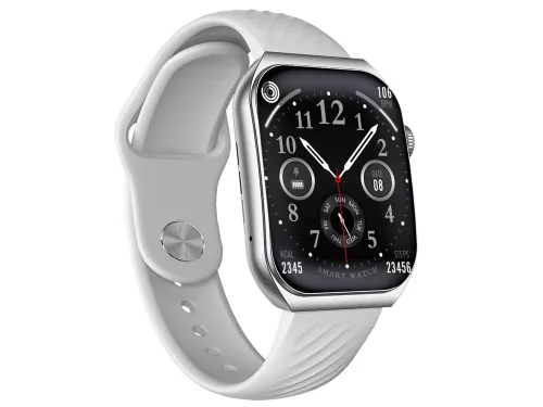 Trevi T-FIT 400 C SILVER – Smartwatch AMOLED kijelzővel, ívelt dizájnnal és hívásfunkcióval ezüst színben