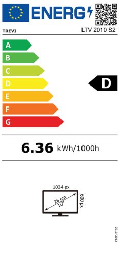 Trevi LTV 2010 S2 – 10.1” Hordozható DVB-T2 televízió USB, HDMI, microSD és 12V szivargyújtó csatlakozással