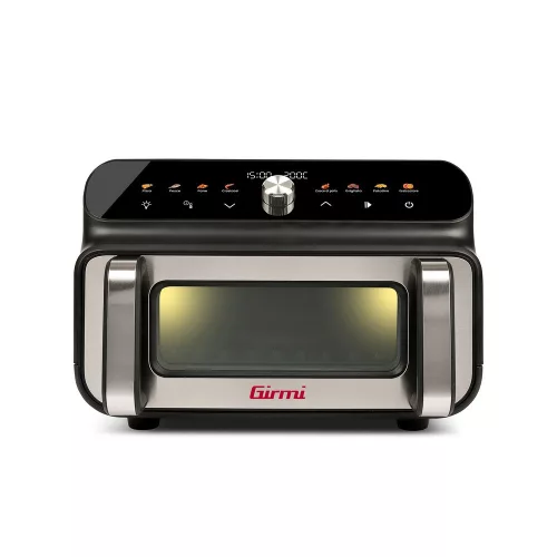 Girmi FG77 Ecofrit Grill – Forrólevegős Sütő, pizzasütő és Grillsütő, 10 literes, dupla fűtőszál - mindenre is!