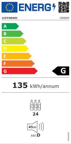 G3 Ferrari G90049 RISERVA 24 – Kompresszoros, nagy kapacitású borhűtő akár 24 palack számára
