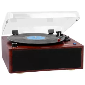   Trevi TT 1030 BT Retro stílusú prémium lemezjátszó, elegáns fa házban, hangszórókkal, Bluetooth ki és bemenettel