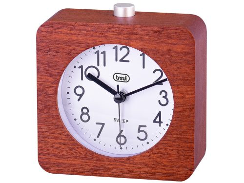 Trevi SL 3843 természetes fa ébresztőóra nagy, megvilágított számlap, fokozatos ébresztés és hangtalan SWEEP technológia