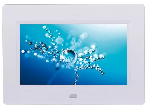 Trevi DPL 2210 – Digitális Képkeret 7" LED kijelzővel, SD/USB bemenettel fotó, videó és zenelejátszással fehér színben