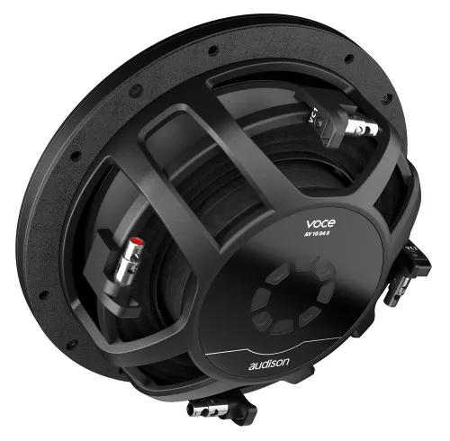 Audison AV 10 D4 II Professzionális slim mélynyomó 250 mm, 550 W RMS, kompakt zárt dobozhoz, védőráccsal