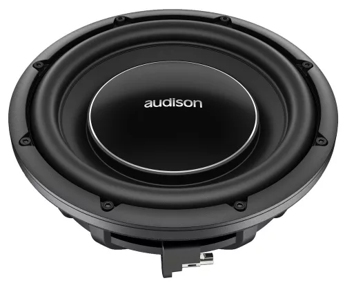 Audison AV 10 D4 II Professzionális slim mélynyomó 250 mm, 550 W RMS, kompakt zárt dobozhoz, védőráccsal