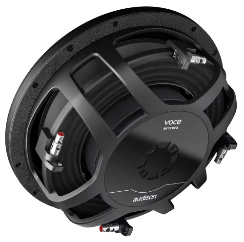 Audison AV 12 D4 II Professzionális 12" mélynyomó 550W RMS, kompakt beépítés, prémium basszusélmény autóhifihez