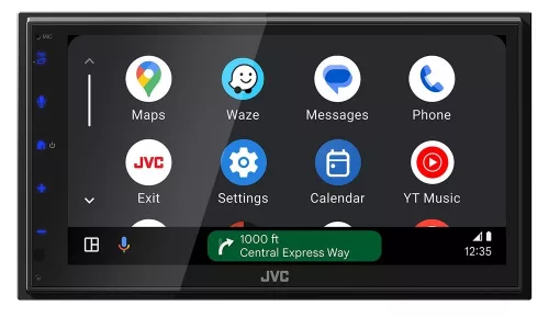 JVC KW-M695DBW Apple CarPlay és Android Auto, DAB+/FM rádió, Bluetooth és prémium hangzású 2 DIN autós multimédia