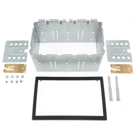   Dietz BOA-24430-02 univerzális fém beépítőkeret 2 DIN autós multimédiákhoz (182x112 mm) – kiegészítőkkel