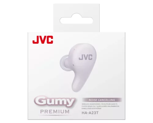 JVC HA-A23T-V True Wireless fülhallgató Zajszűrős fülhallgató a JVC legsikeresebb Gummi sorozatából, Szőlő joghurt szín