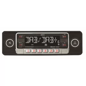   Dietz Retro 301DAB-BT Klasszikus megjelenésű, modern technológiájú autórádió a Retro szerelmeseinek, fekete-króm szín