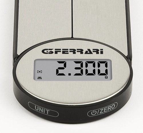 G3 Ferrari G20171 Vittoria összecsukható háztartási mérleg, 1g-5 kg méréshatár, gramm és mililiter méréssel