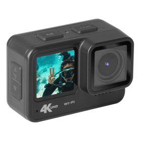   Trevi GO-2600 4K – Dupla IPS kijelző, 4K@30fps felvétel, Wi-Fi vezérlés és 21 m-ig vízálló tok, video-, fotó-, webkamera