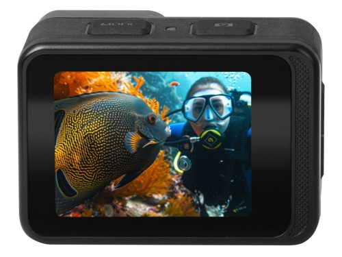 Trevi GO-2600 4K – Dupla IPS kijelző, 4K@30fps felvétel, Wi-Fi vezérlés és 21 m-ig vízálló tok, video-, fotó-, webkamera